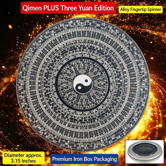 Tai Chi Bagua Fingertip Spinner, Alloy High-Speed Compass Fidget Toy, Collectible Stress Relief Toy